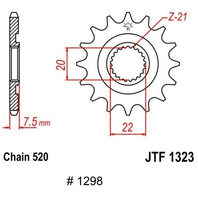 HONDA Motorritzel, für CR 125 04-