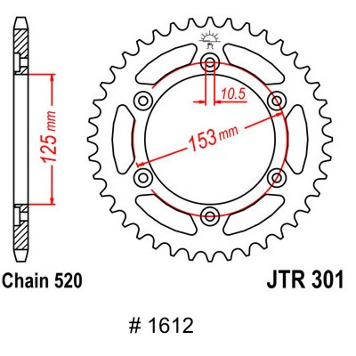 HONDA Kettenrad, für CR 125 04-