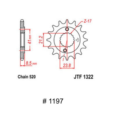 front sprocket, XR 400 94-