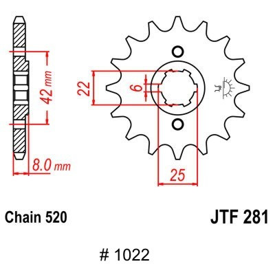 front sprocket, XL 600 83-87