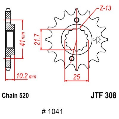 front sprocket, NX 650 Dominator 89-