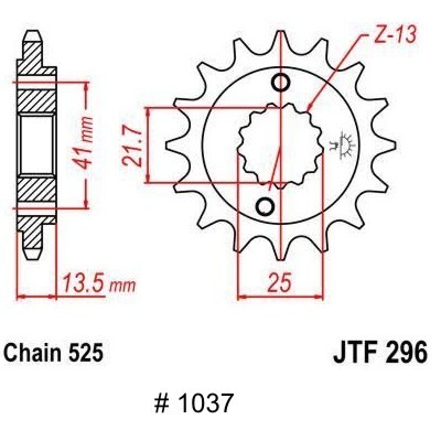 front sprocket, XL 650V Transalp 01-06