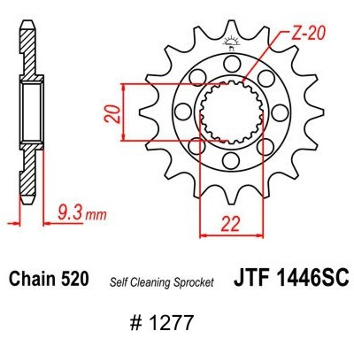 front sprocket, KXF 250 06-