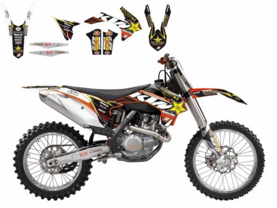 TEAM KTM BEUERSFOON ROCKSTAR sticker set, SX/SXF 13-