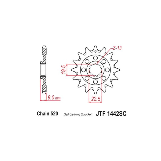 Motorritzel RM-Z 250 13-,