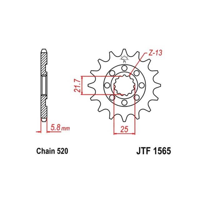 front sprocket KXF 450 06-,