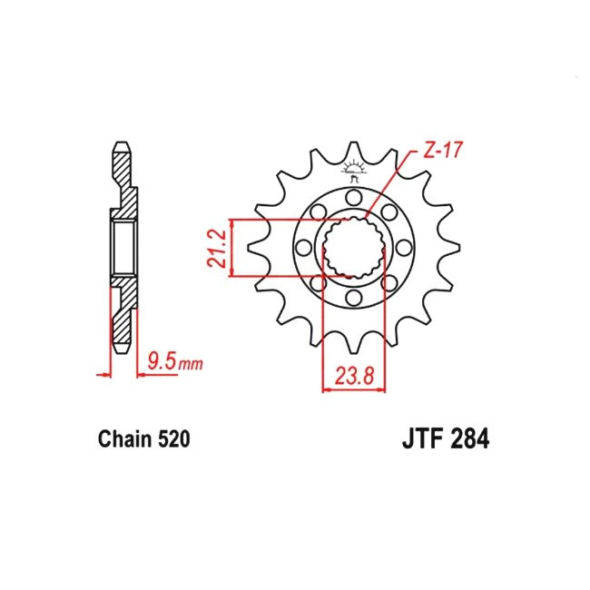 front sprocket CR 250/500 88-,