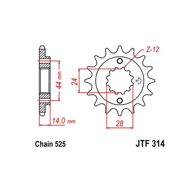 front sprocket, XRV 750 Africa Twin 90-03