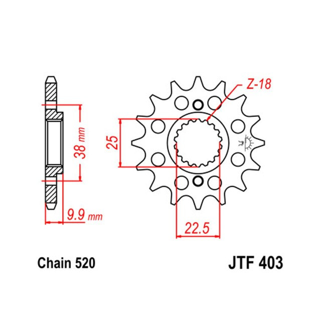 front sprocket BMW G450X