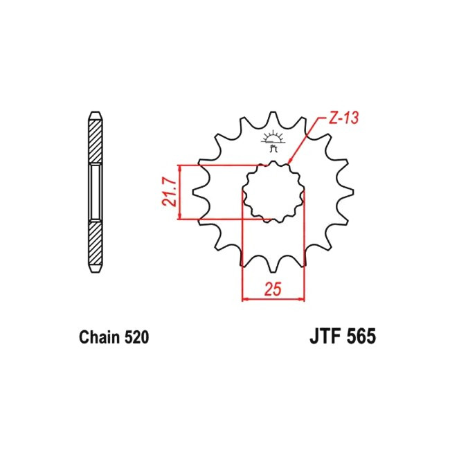 front sprocket KX 250 99-,