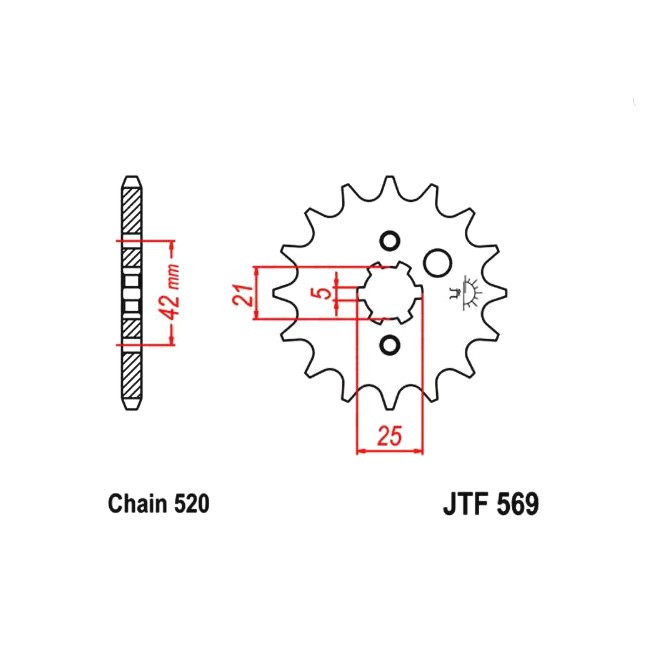 front sprocket, YZ 250 89-98