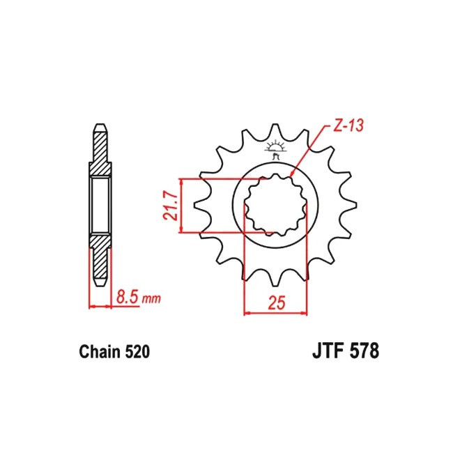 front sprocket, XTZ 750 Super Tenere 90-98