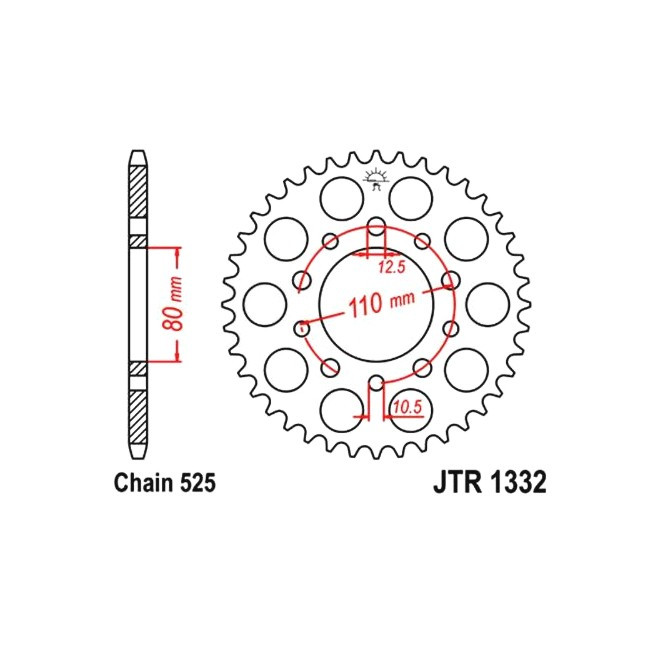 rear sprocket XRV 750 Africa Twin 90-03,