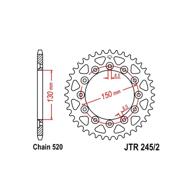 rear sprocket, YZF/WRF 400-426-450 99-