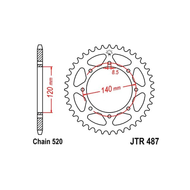 rear sprocket KLE 500 91-,