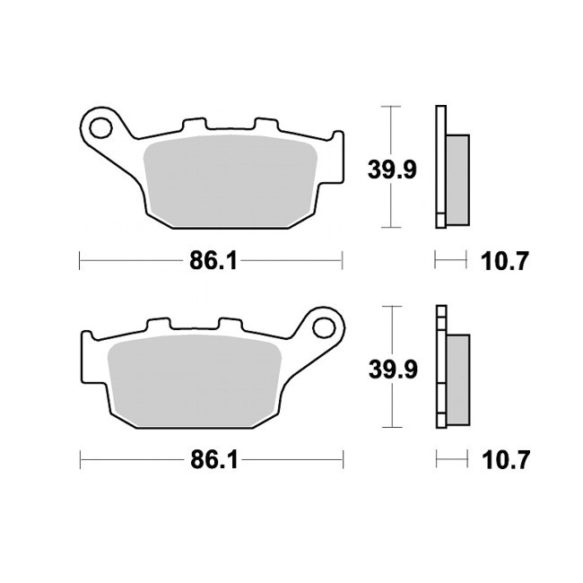 rear brake pads, NX650 88-