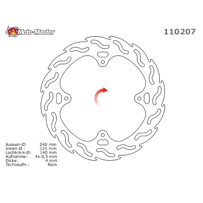 MM FLAME rear brake disc, Honda CRF