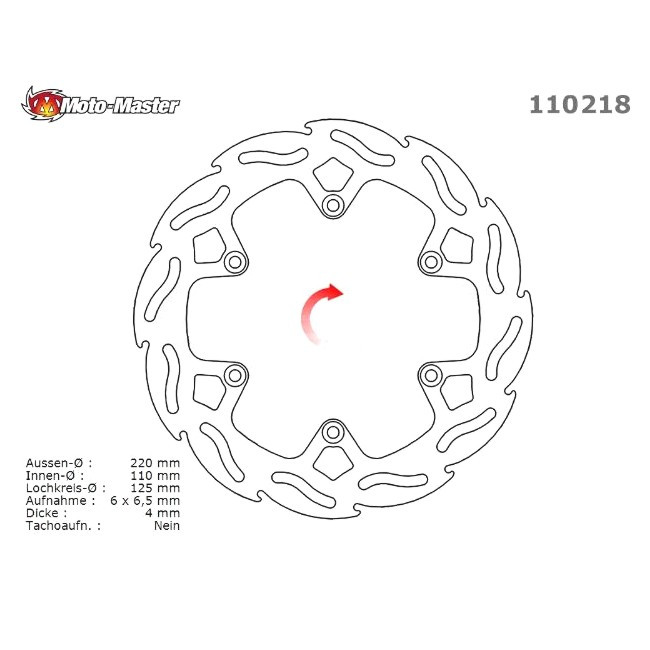 MM FLAME rear brake disc, HQV FE/TC/TE/TC 14-