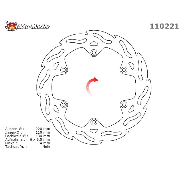 MM FLAME rear brake disc, RM 125/250 88-98