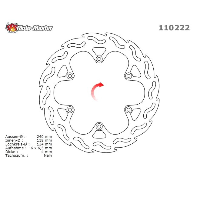 MM FLAME rear brake disc, RM 125/250 99-05