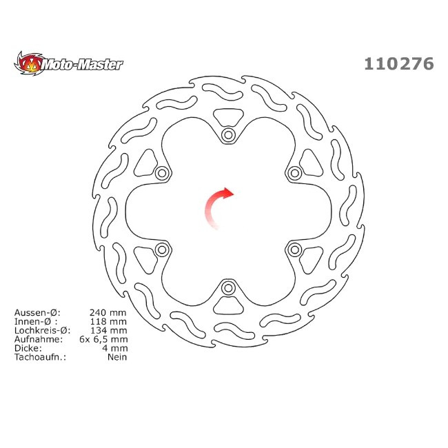 MM FLAME Hinterrad Bremsscheibe, RM 125/250 06-