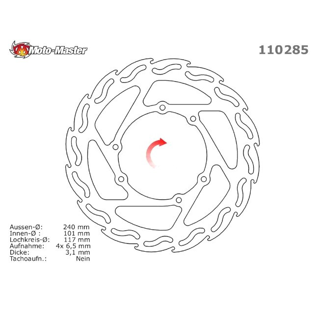 MM FLAME front brake disc, Honda CRF -14