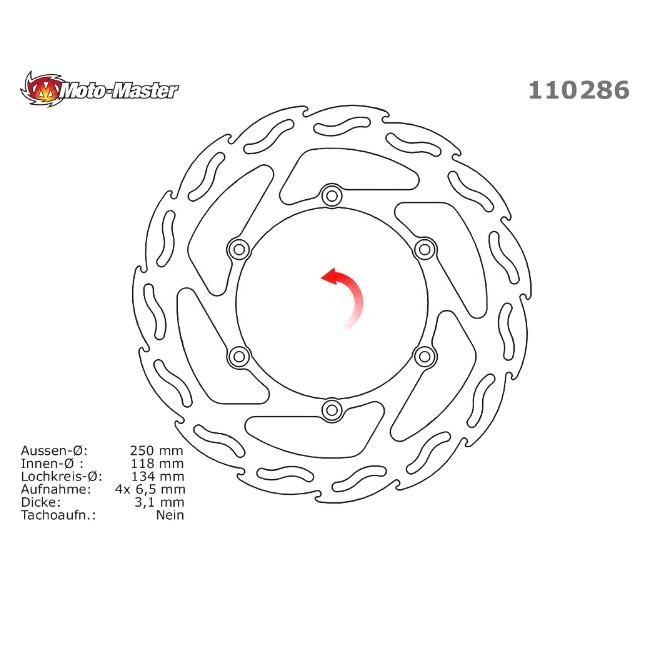 MM FLAME Vorderrad Bremsscheibe, RM 125/250 88-