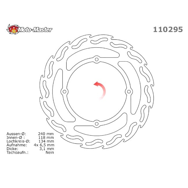 MM NITRO front brake disc, Honda CR CR 92-94