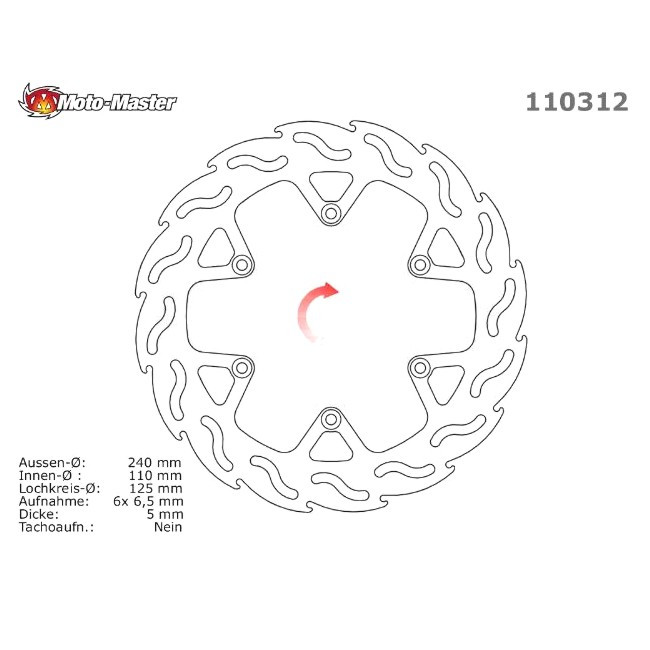 MM FLAME rear brake disc, KTM 690 Enduro/SMR