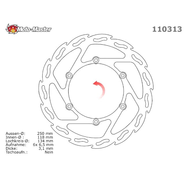 MM FLAME Vorderrad Bremsscheibe, YZF 426/450 01-15