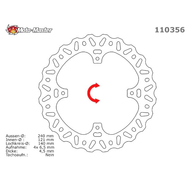 MM NITRO rear brake disc, Honda CRF