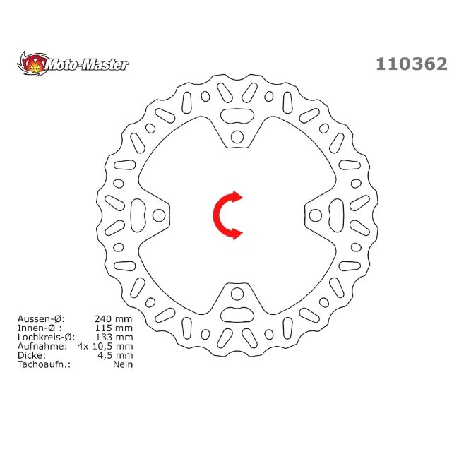 MM NITRO rear brake disc, KXF 450 06-18