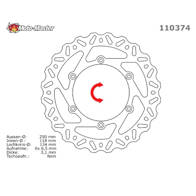 MM NITRO Vorderrad Bremsscheibe, RM 125/250 88-