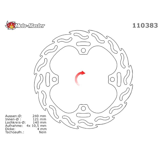 MM FLAME rear brake disc, Honda CR 98-01