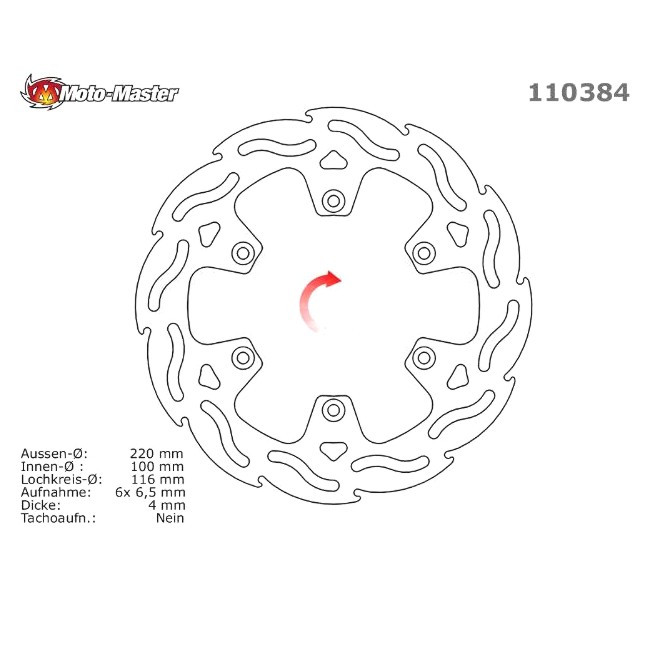 MM FLAME rear brake disc, KX 125/250 89-02