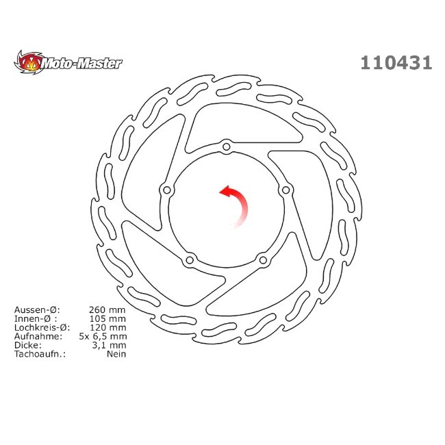 MM FLAME Vorderrad Bremsscheibe, G450X