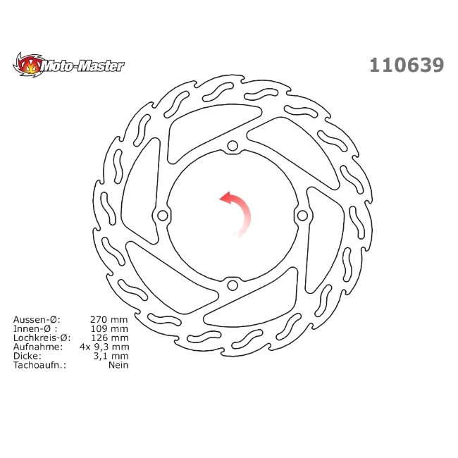 MM FLAME Vorderrad Bremsscheibe, KXF 450 15-