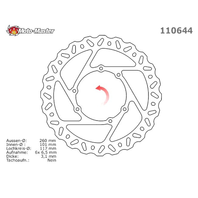 MM NITRO front brake disc, Honda CRF 15-