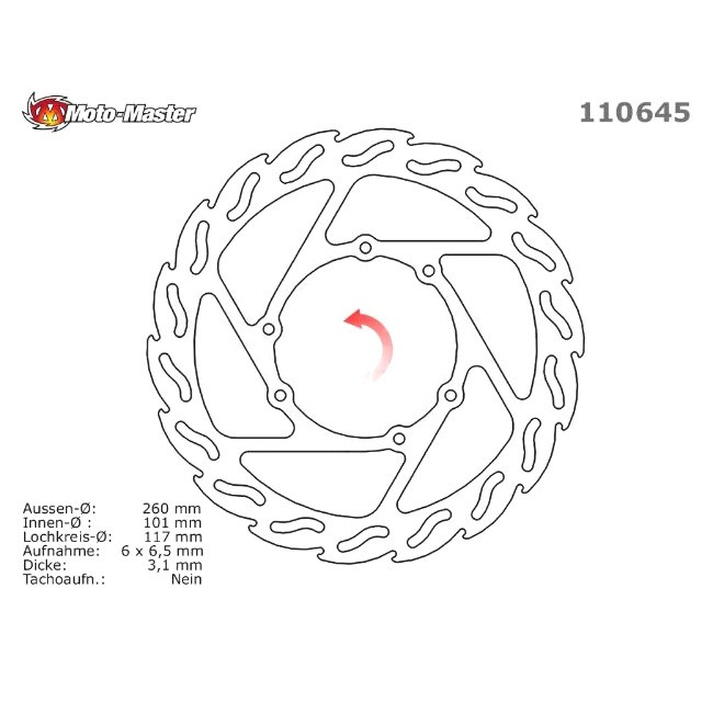 MM FLAME front brake disc, Honda CRF 15-