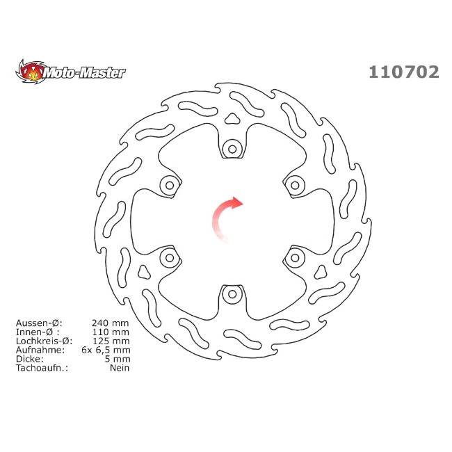 MM FLAME rear brake disc, HQV 701 Enduro/SMR