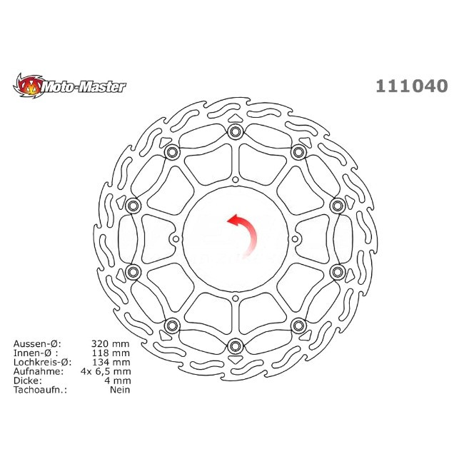 Motomaster STREET Bremsscheibe, XR600 87-