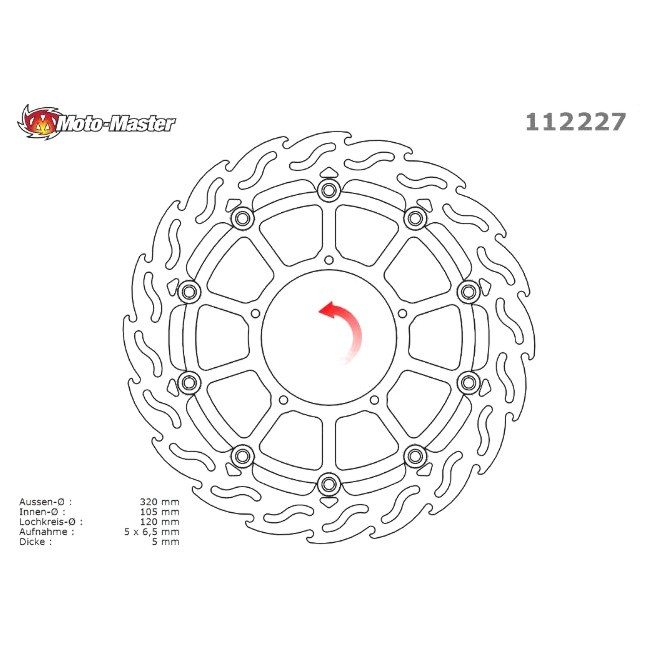 Motomaster RACING Bremsscheibe, G450X