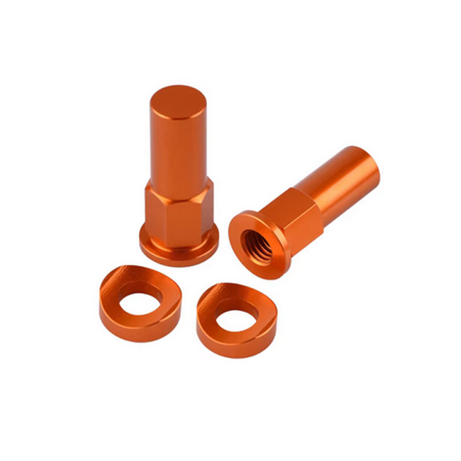 rim lock tower nut & spacer, orange