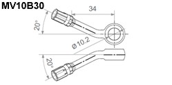 MV10B30 - 20 / 20° links