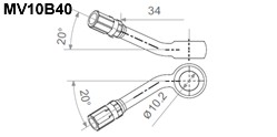 MV10B40 - 20 / 20° rechts