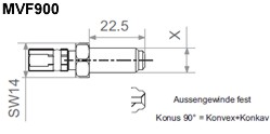 MVF900 - M10 x 1,0 fest