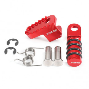 gear and brake lever tip XR400, red anodized