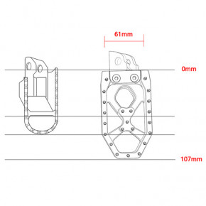 Oversize aluminium foot pegs, DR 350 90-