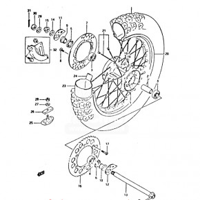 rear wheel bearing kit, DR 350 90-99